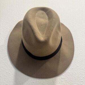 100% Wool Fedora Hats Bundle - Tan & Gray Wide Brim Classic Style - Western Boho